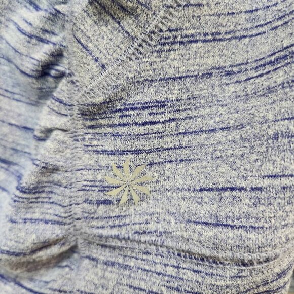 Athleta Blue Striped Hoodie Sweatshirt - Picture 7 of 9